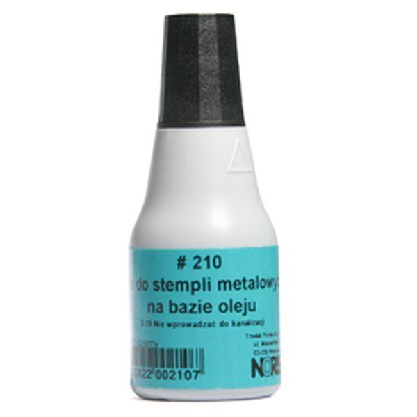 210 CZARNY TUSZ DO STEMPLI METAL. 25ML NORIS