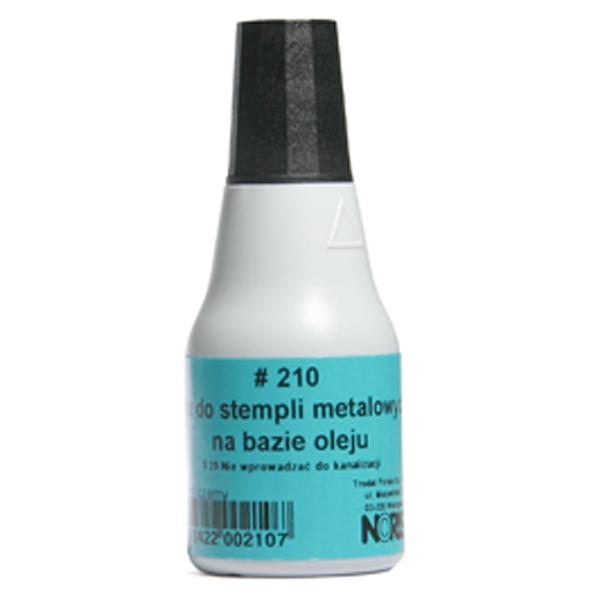 210 CZARNY TUSZ DO STEMPLI METALOWYCH 25ML NORIS