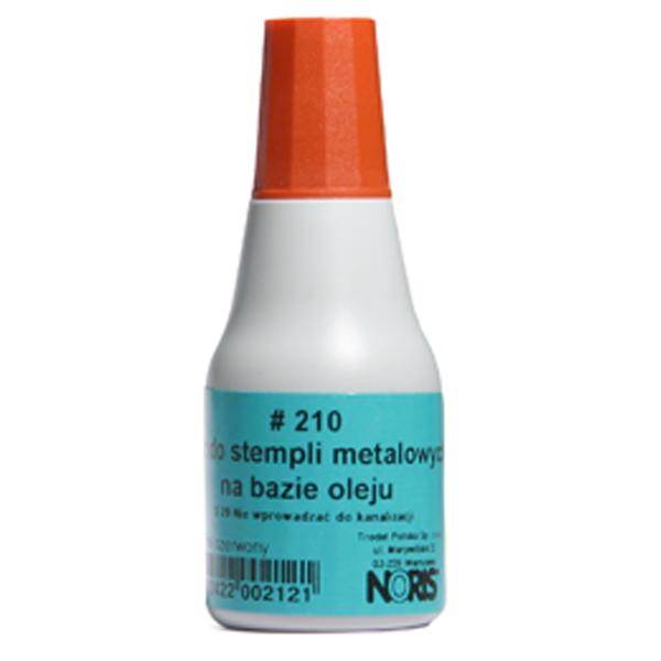 210 CZERWONY TUSZ STEMPLI METALOWYCH 25ML, NORIS