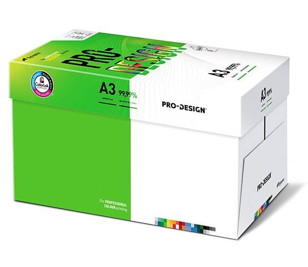 Papier ksero PRO-DESIGN FSC, satynowany, klasa A++, A3, 168CIE, 90gsm, 500 ark.