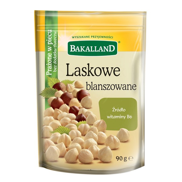 ORZECHY LASKOWE BLANSZOWANE, BAKALLAND, 90GR