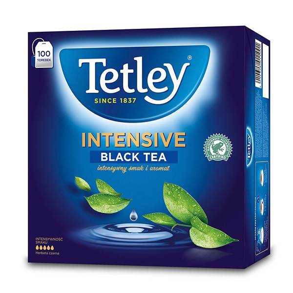 Herbata TETLEY Intensive Black, 100 torebek z zawieszką