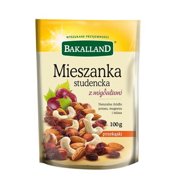 Mieszanka studencka z migdałami 100g  Bakalland