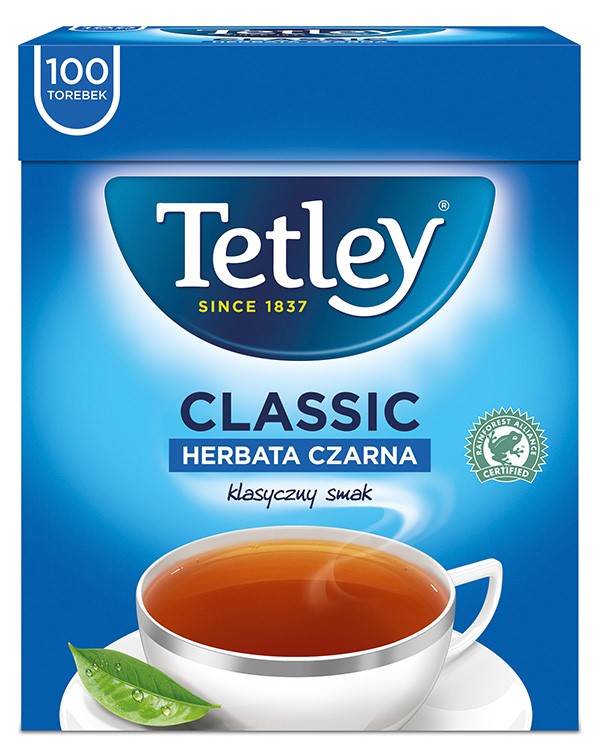 Herbata TETLEY Classic Black, 100 torebek, bez zawieszki