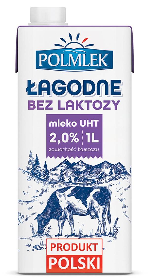 Mleko UHT Polmlek bez laktozy 2% 1 l
