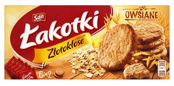 Ciastka Złotokłose Owsiane kokosowe SAN 188g