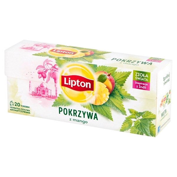Herbata ziołowa pokrzywa z mango Zioła Świata Lipton 20 torebek