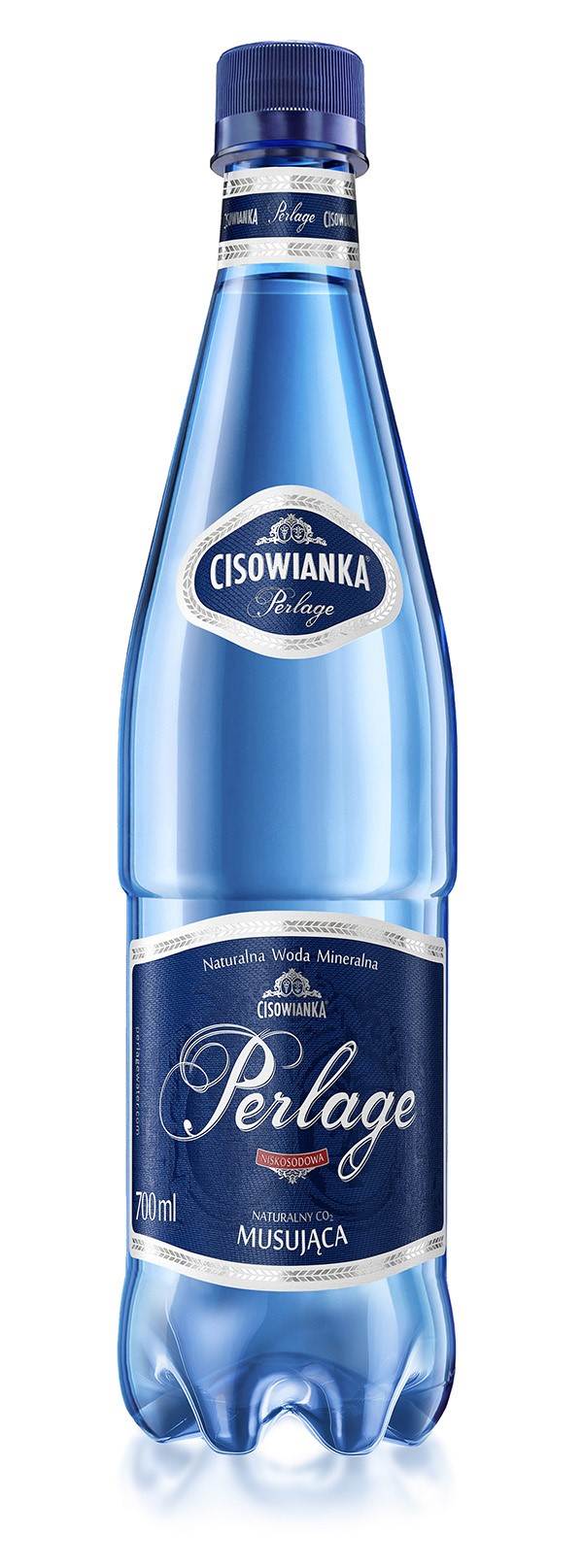 Woda CISOWIANKA Perlage, musująca, butelka plastikowa, 0,7l 6szt