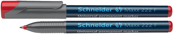 Foliopis permanentny SCHNEIDER Maxx 222, F, 0,7 mm, czerwony