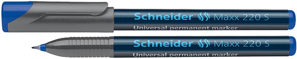 Foliopis permanentny SCHNEIDER Maxx 220 S, 0,4 mm, niebieski