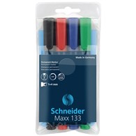 Zestaw markerów uniwersalnych SCHNEIDER Maxx 133, 1-4 mm, 4 szt., miks kolorów