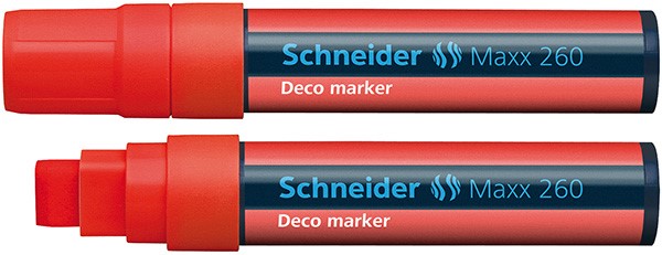 Marker kredowy SCHNEIDER Maxx 260 Deco, 5-15 mm, czerwony