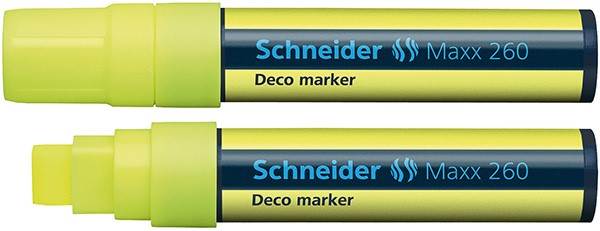 Marker kredowy SCHNEIDER Maxx 260 Deco, 5-15 mm, żółty