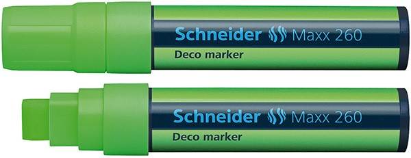 Marker kredowy SCHNEIDER Maxx 260 Deco, 5-15 mm, jasnozielony