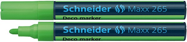 Marker kredowy SCHNEIDER Maxx 265 Deco, okrągły, 2-3 mm, jasnozielony