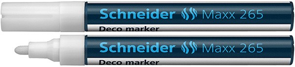 Marker kredowy SCHNEIDER Maxx 265 Deco, okrągły, 2-3 mm, biały