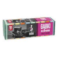 Gąbki do zmywania ANNA ZARADNA, prostokątne, 10 szt., mix kolorów