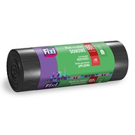 Worki na śmieci domowe FIXI, 60 l, 50 szt., czarne