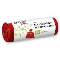 Worki na odpady medyczne STELLA, LDPE, 60 l, 20 szt.