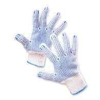 Rękawice ekon. Universal (HS-04-006), montażowe, rozm. 10, biało-niebieskie