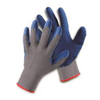 Rękawice ekon. Clinker (HS-04-002), montażowe, rozm. 10, biało-niebieskie