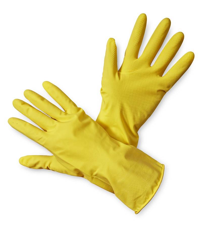 Rękawice ekon. Latex (HS-05-001), gospodarcze, lateks, rozm. 8, żółte