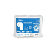 Papier toaletowy celulozowy VELVET Comfort, 2-warstwowy, 486 listków, 4szt., biały
