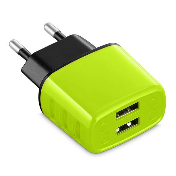 Uniwersalna ładowarka sieciowa EXC Cute, 2xUSB, 2,4A, biała